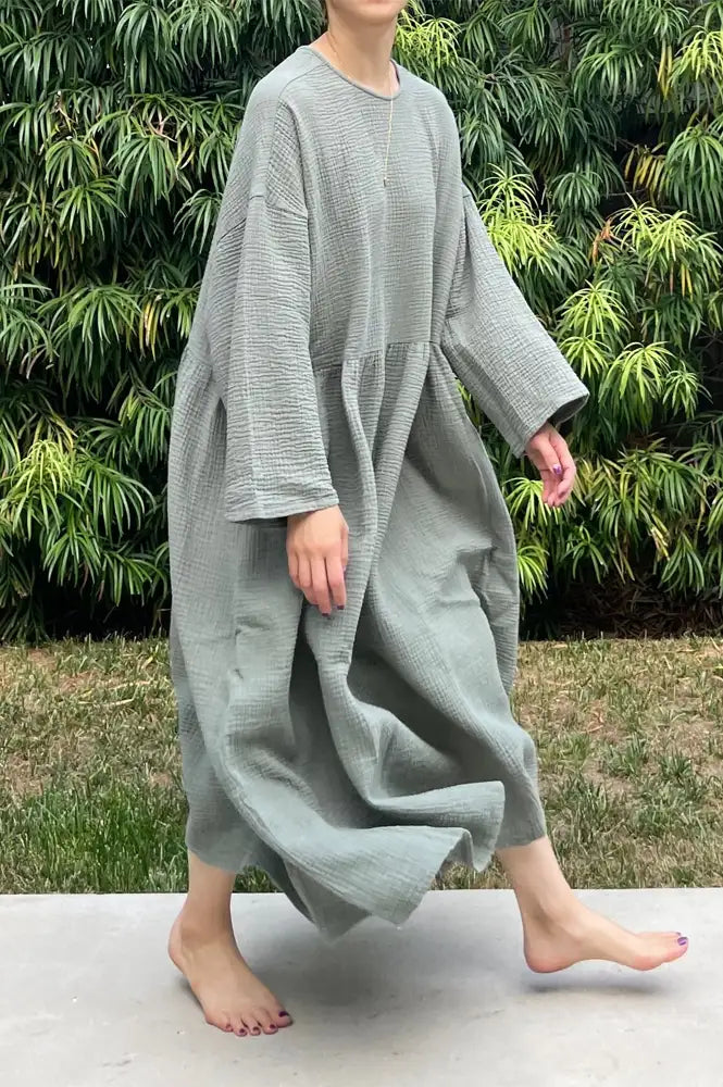 April Meets October Sage Picnic Dress