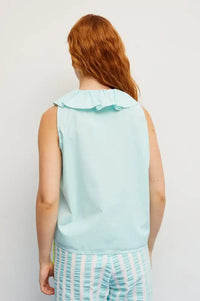 Dr Bloom Pesto Aqua Blouse - The Mercantile London
