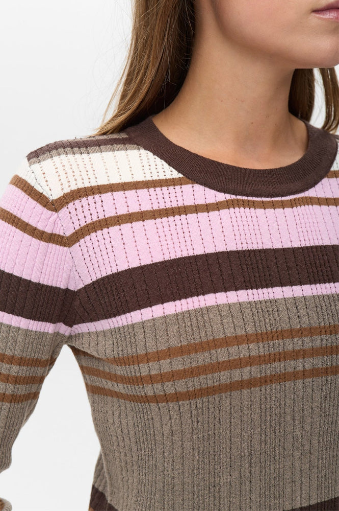 Numph Kitti Taupe And Rose Pullover - The Mercantile London