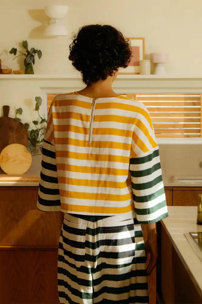 L.F. Markey Carr Patchwork Stripe Top - The Mercantile London