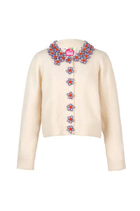 Celia B Bloom White Cardigan