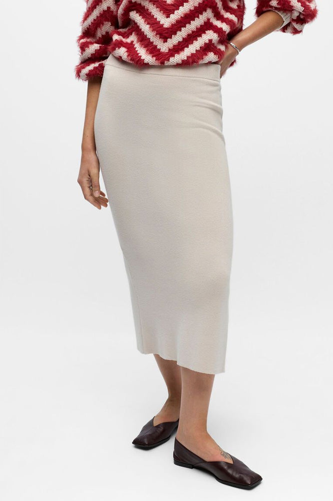 Object Reynard Silver Grey Knitted Skirt - The Mercantile London