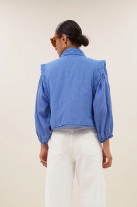 By-Bar Isla Sapphire Blue Athia Gilet - The Mercantile London