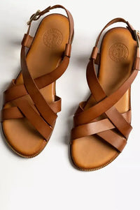 Penelope Chilvers Buttercup Tan Leather Sandals - The Mercantile London