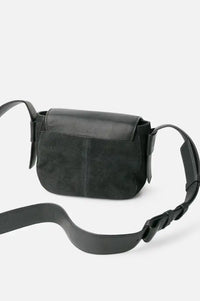 Biba Blunt Black Leather & Suede Crossbody Bag