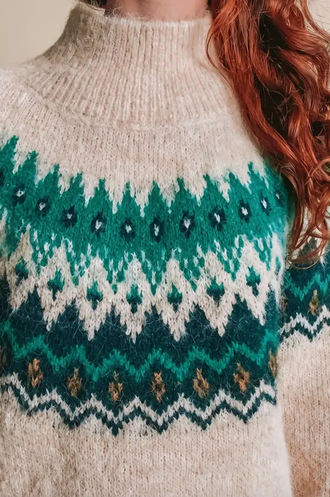 Emile Et Ida Ecrin Ecru Jacquard Jumper
