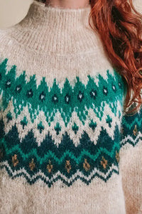 Emile Et Ida Ecrin Ecru Jacquard Jumper