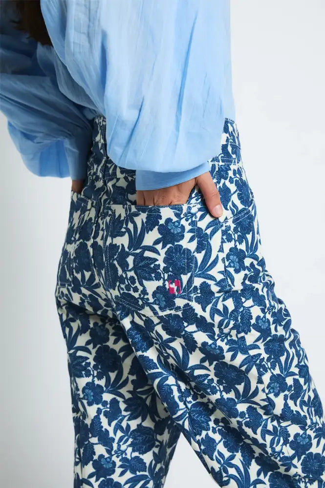 Sophie + Lucie Blee Blue Floral Jeans - The Mercantile London