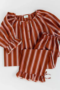 Projektityyny Cocoa Berry Pop Striped Blouse