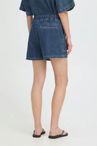 ICHI Kamina Medium Blue Shorts - The Mercantile London