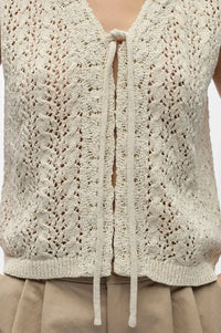 Object Jolin Birch Knitted Vest Top - The Mercantile London