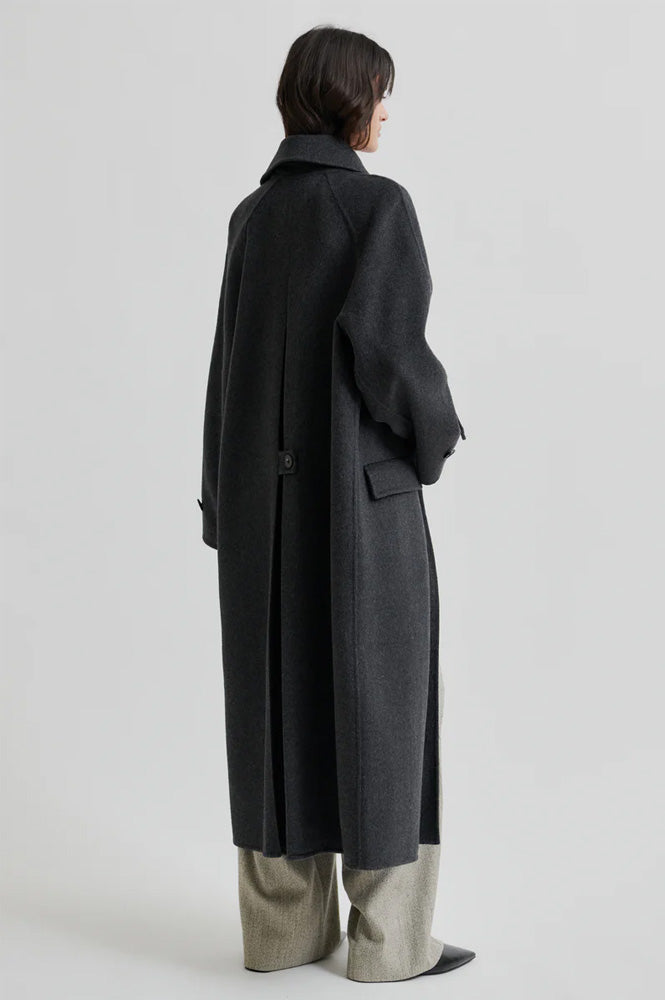 Second Female Walance Dark Grey Melange Coat - The Mercantile London