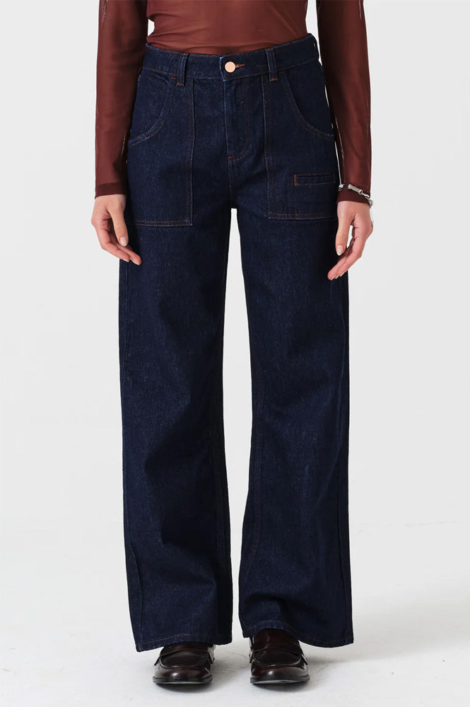 Seventy + Mochi Eden Blue Moon Wide Leg Jeans - The Mercantile London