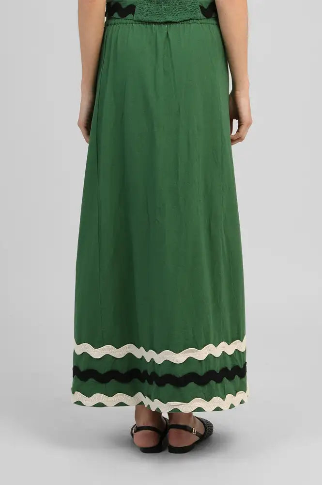 An'ge Roline Green Ric Rac Skirt