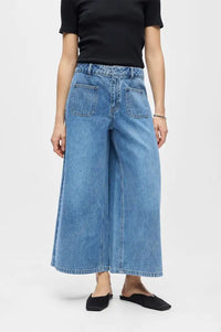 Object Fulla Blue Denim Culottes - The Mercantile London