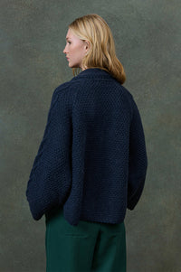 Louise Misha Khellane Marine Blue Cardigan - The Mercantile London