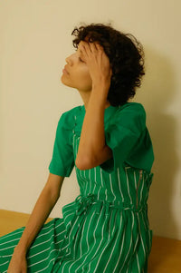 L.F. Markey Tomasin Grass Stripe Overalls - The Mercantile London