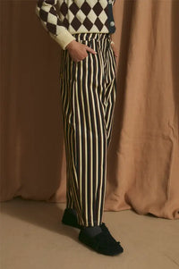 Sophie + Lucie Brown Trio Striped Boyfriend Jeans