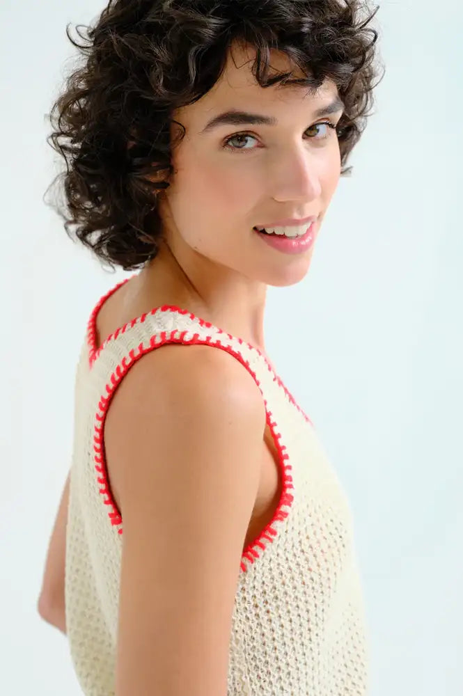 Compania Fantastica Off-White Knitted Top