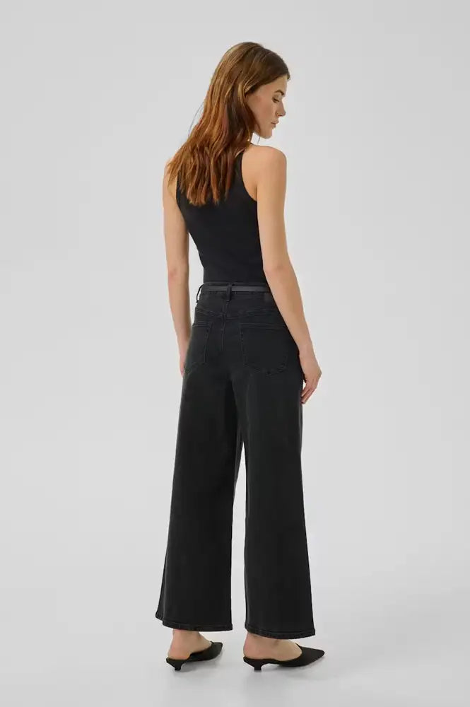 My Essential Wardrobe Alma Dark Wash Wide Leg Jeans - The Mercantile London