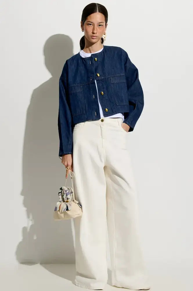 Sessùn Almodiva Seventy Blue Short Denim Jacket