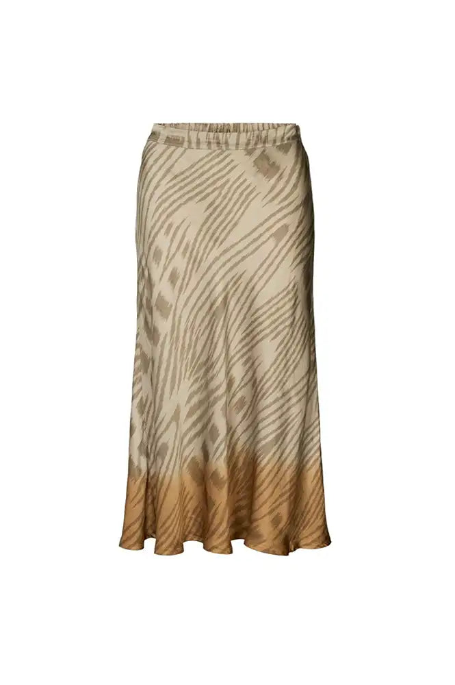 Rabens Saloner Elmi Cognac Ombre Ikat Bias Skirt - The Mercantile London