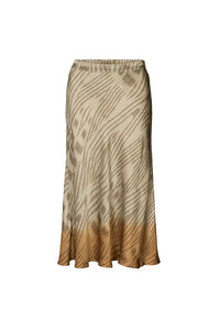 Rabens Saloner Elmi Cognac Ombre Ikat Bias Skirt - The Mercantile London