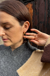 Shyla Layla Smoky Ball Earrings - The Mercantile London