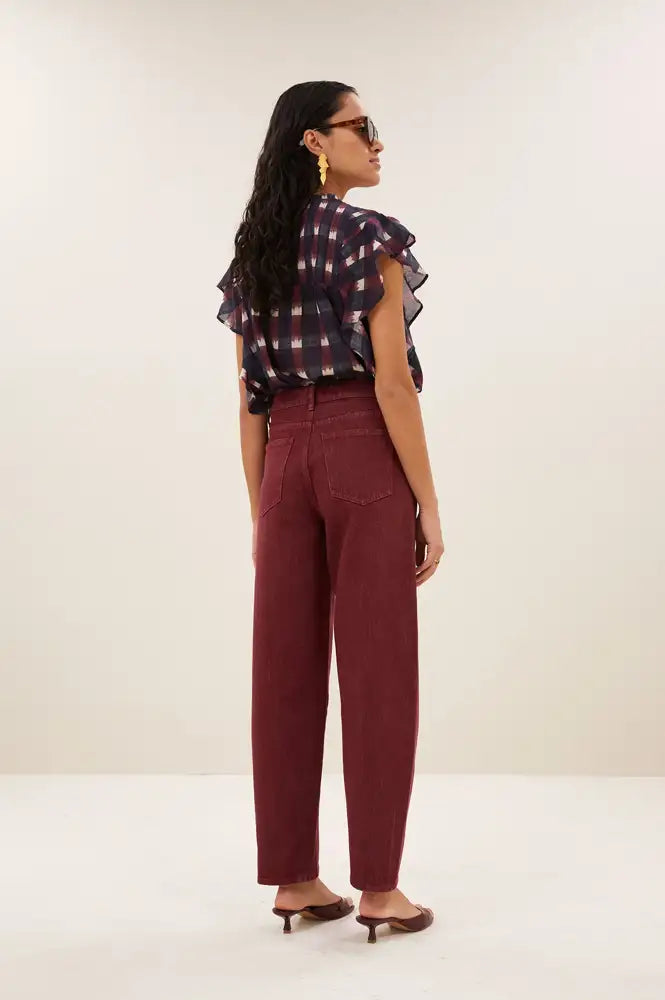 By-Bar Begum Wine Jeans