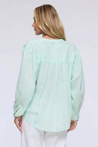 Charlie Joe Adua Aqua Embroidered Blouse - The Mercantile London