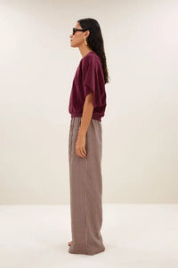 By-Bar Nuki Burgundy Slub Top