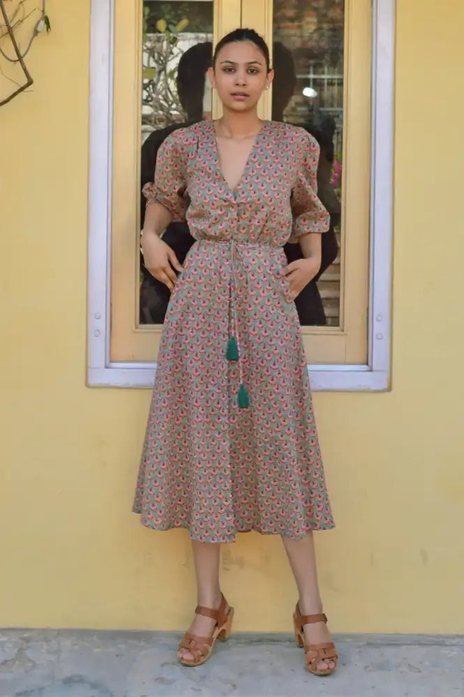 Zen Ethic Lily Opio Green Dress - The Mercantile London