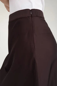 Numph Amelia Chocolate Plum Midi Skirt