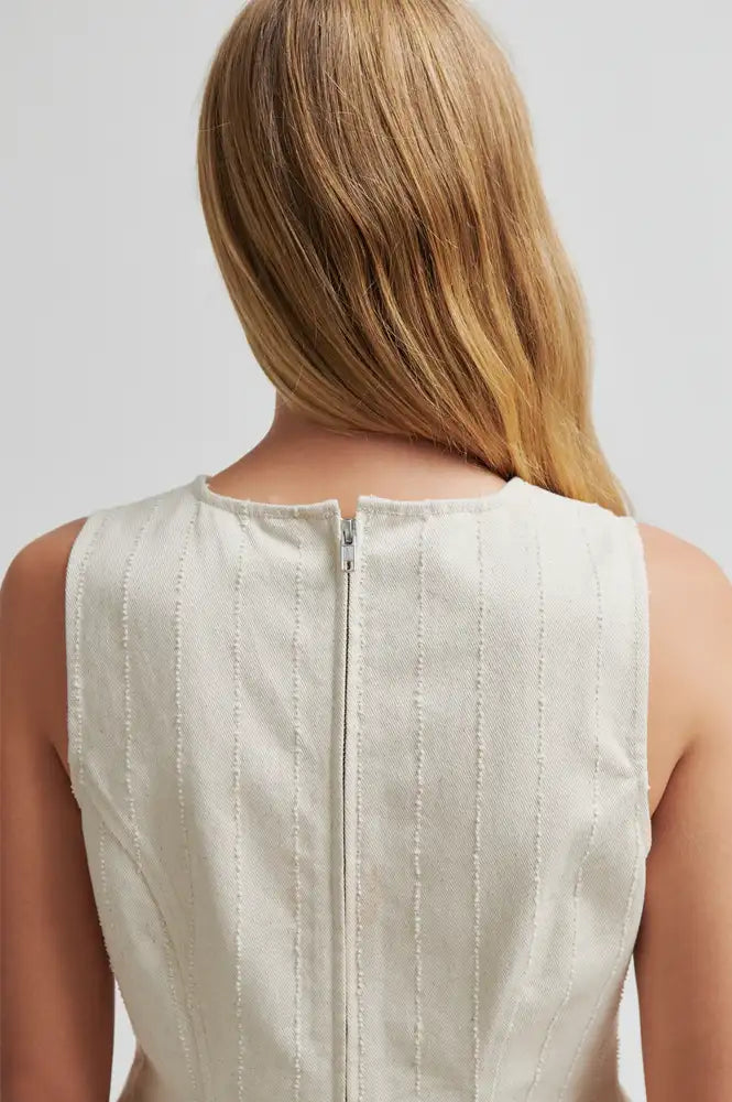 Second Female Roselia Eggnog Peplum Top - The Mercantile London