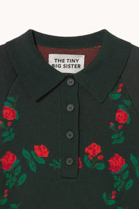 The Tiny Big Sister Roses Polo Sweater