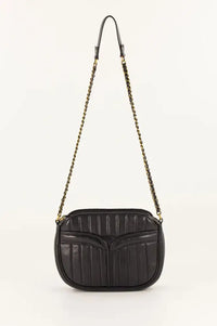 Sessùn Divine Black Leather Shoulder Bag