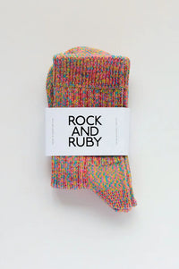 Rock + Ruby Betsy Pink Sprinkles Wool Socks