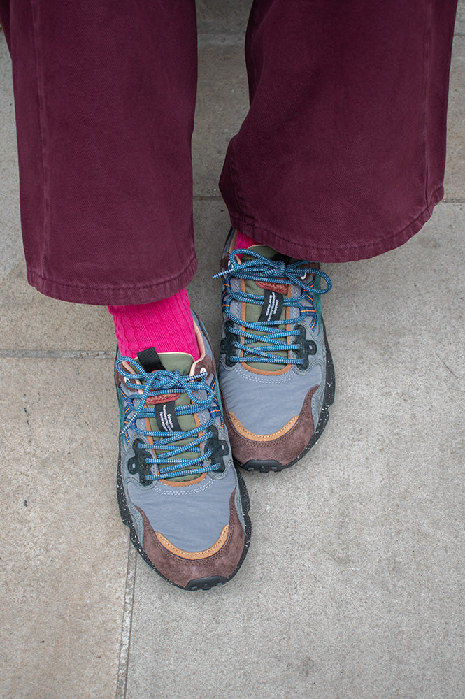 Flower Mountain Yamano Anthracite Black Dark Grey Trainers - The Mercantile London