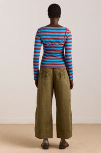 Damson Madder Felix Olive Twill Trousers