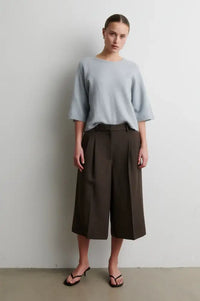 Second Female Gabby Quarry Short Sleeve Knitted Jumper