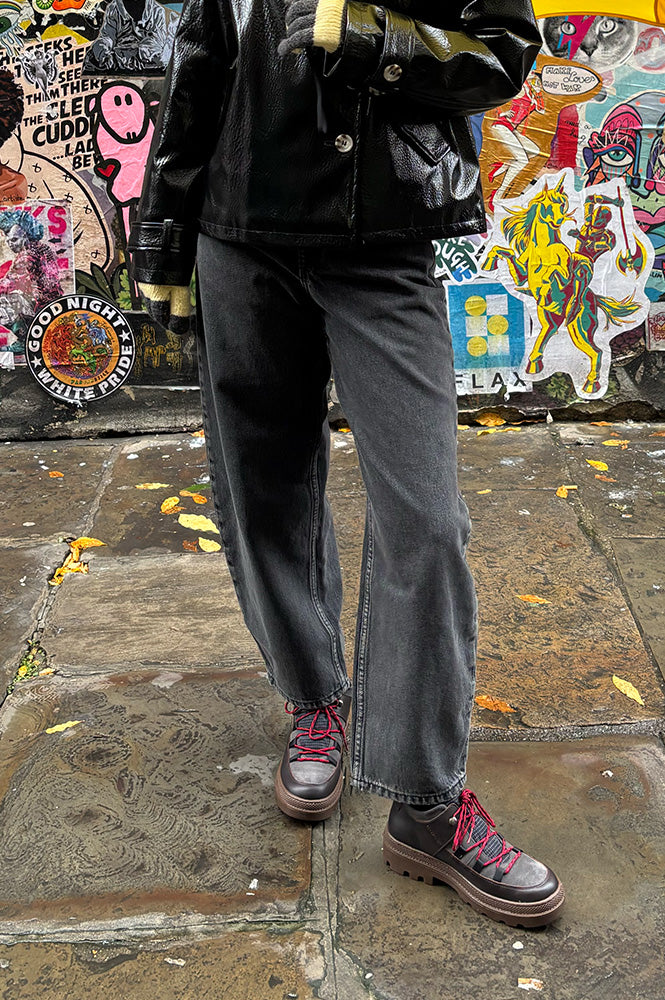 Dr Denim Nanci Aged Black Jeans - The Mercantile London