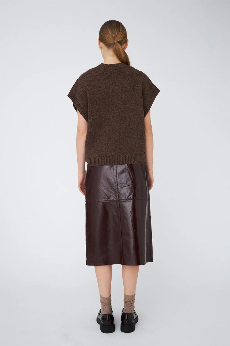 Stella Nova Brown Cable Knit Vest - The Mercantile London