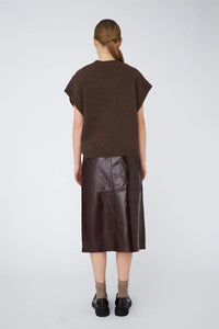 Stella Nova Brown Cable Knit Vest - The Mercantile London