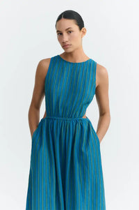 Thinking Mu Kin Windsor Stripes Dress - The Mercantile London