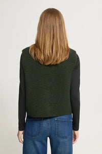 ICHI Pandora Rosin Green Melange Knitted Vest