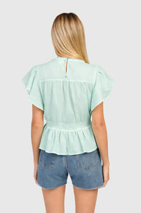 An'ge Salekina Celadon Blouse - The Mercantile London