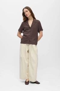 Object Sanne Seal Brown Shirt - The Mercantile London