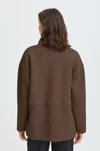 Fransa Gwynne Rain Drum Brown Sherpa Jacket