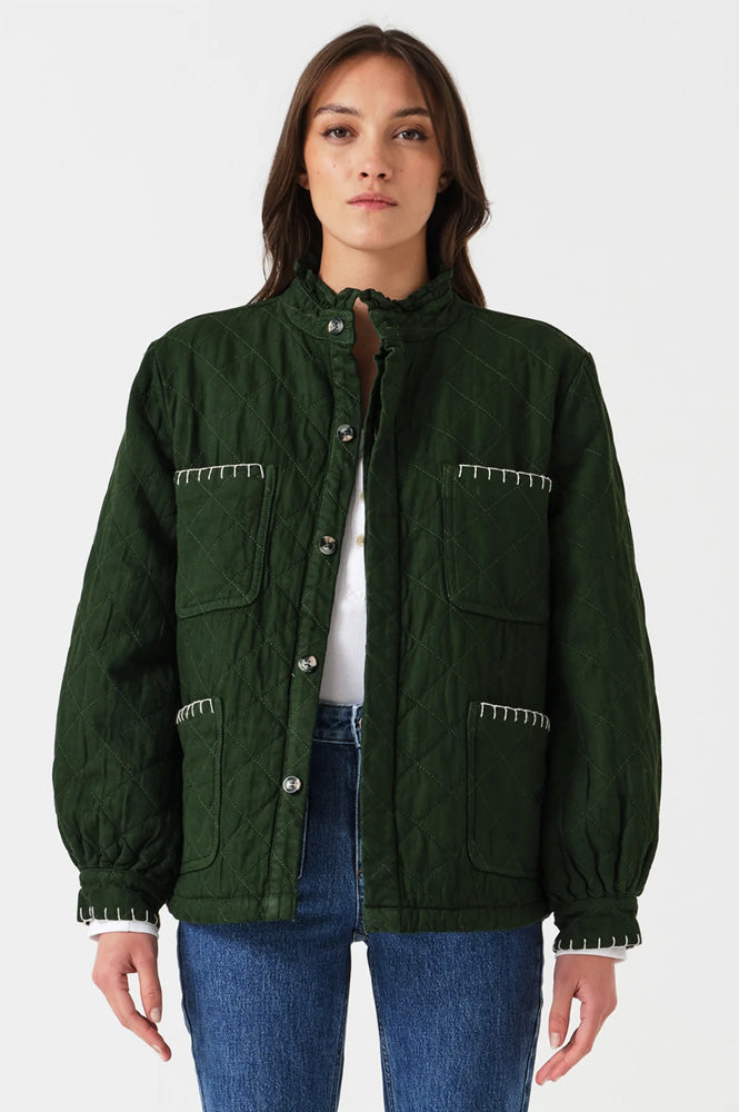 Seventy + Mochi Pablo Quilted Dark Pine Jacket - The Mercantile London