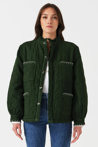 Seventy + Mochi Pablo Quilted Dark Pine Jacket - The Mercantile London